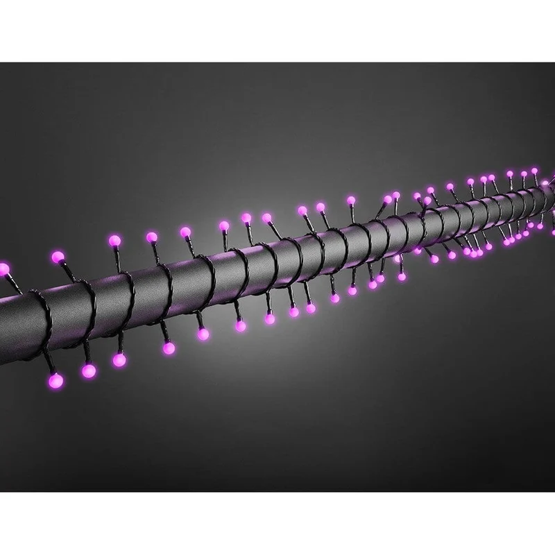 LED Globelichterkette runde Dioden 80 purpurfarbene Dioden IP44