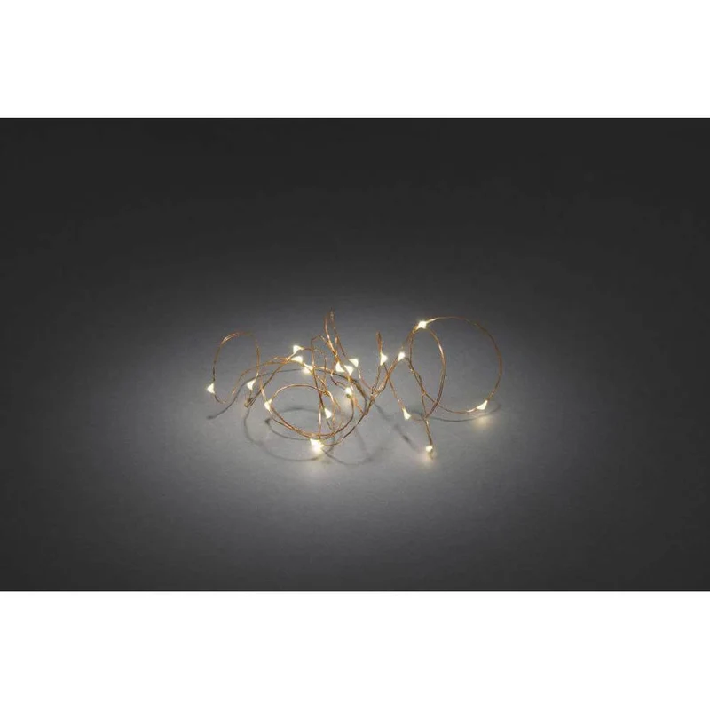 4m Micro LED Lichterkette Timer 40 warmweiße Dioden batteriebetrieben