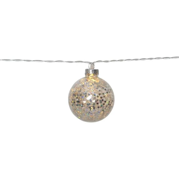 Wunderschöne Lichterkette mit Sternen, 3x AA Batterie,15 x 5 LED