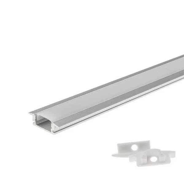 Aluprofil-Set, für LED-Streifen, Einbau, mit Diffusor und Clips, 1m