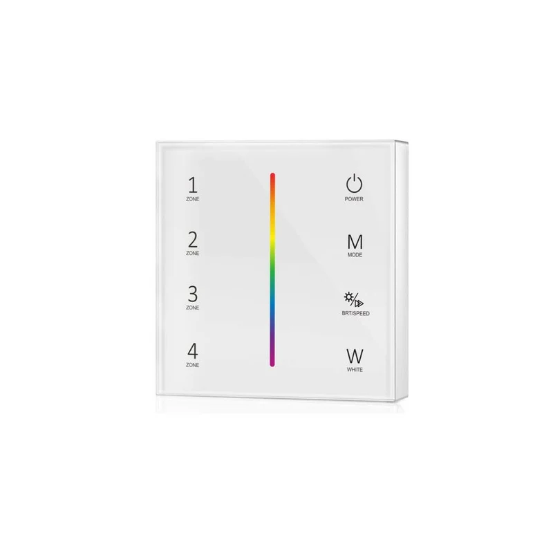 4 Zonen Touch Fernbedienung für RBG/RGBW LED-Streifen, Wandmontage