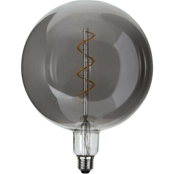 Dekorative, dimmbare LED Leuchte im industrial Design mit Smokey-Glas