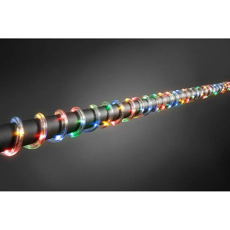 LED Lichterschlauch 6m mit Lichtsensor Timer 96 bunte Dioden batteriebetrieben IP44