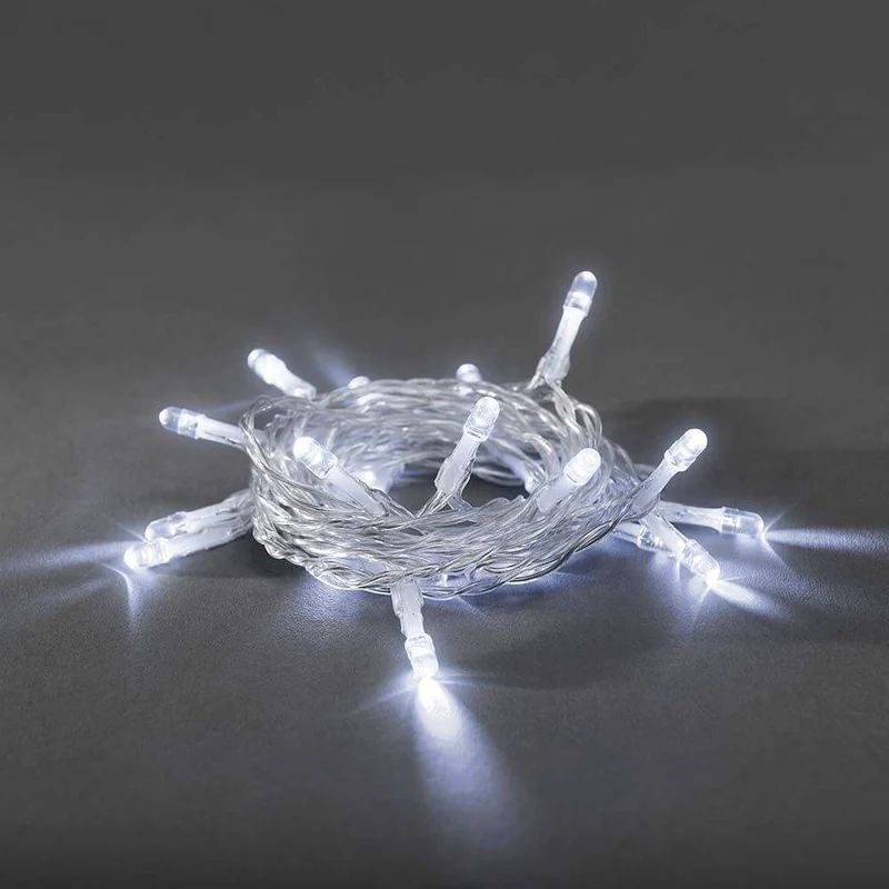 LED Lichterkette 10 Kaltweiße Dioden batteriebetrieben