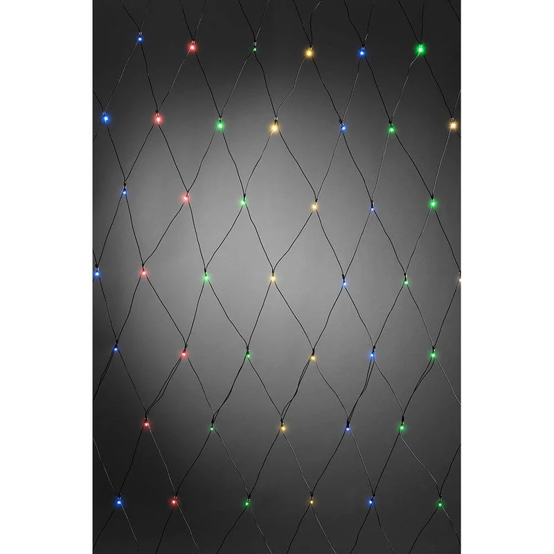 LED Lichternetz 240 bunte Dioden batteriebetrieben IP44