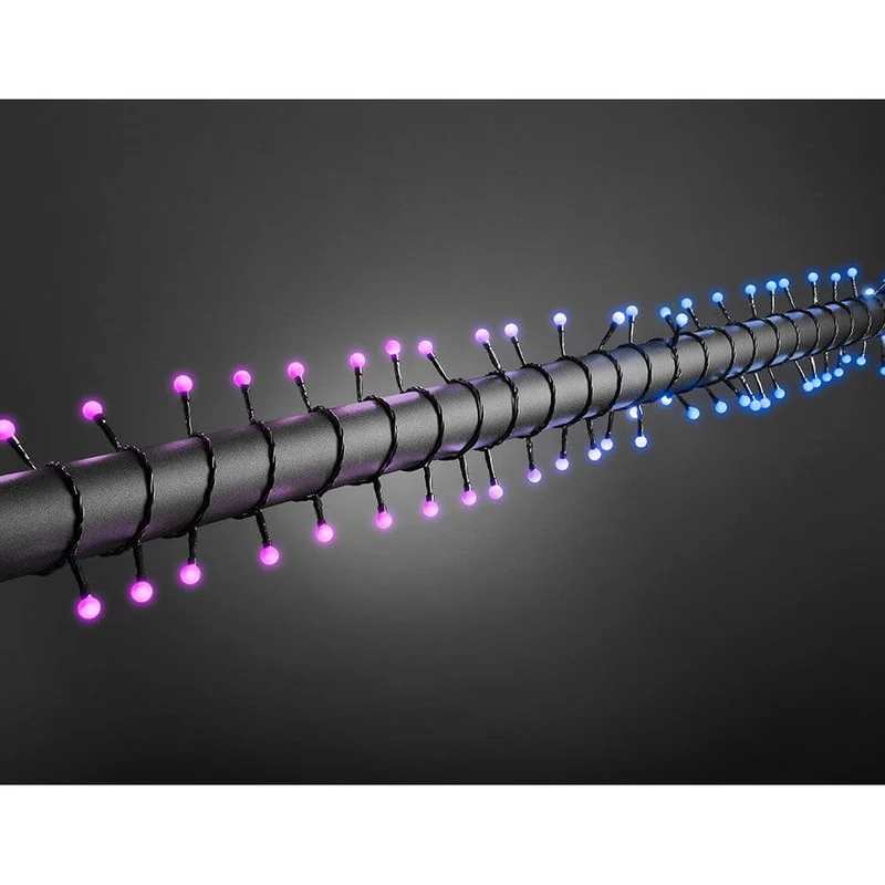 LED Globelichterkette runde Dioden mit rot/blau Farbwechsel 40 farbwechselnde Dioden IP44