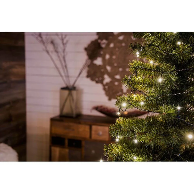 16m Micro LED Lichterkette gefrostet 50 Warmweiße Dioden