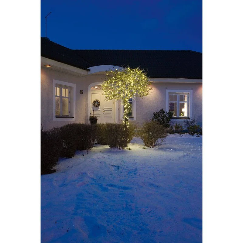 35m Micro LED Lichterkette 500 Warmweiße Dioden IP44