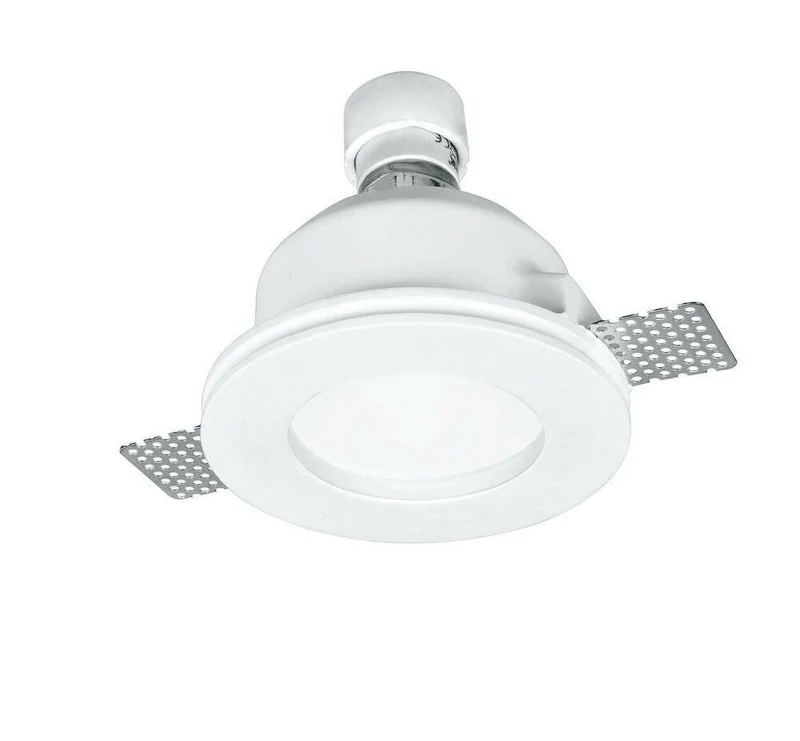 Deckeneinbauspot Trimless für GU10- /MR16-Leuchtmittel, mattes Glas, weiß, rund