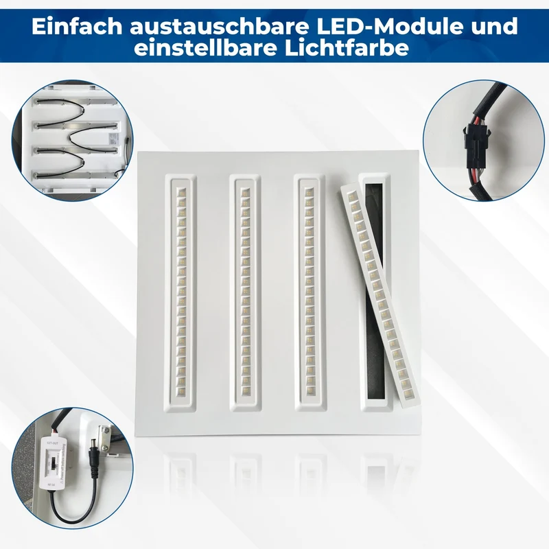 LED Panel 62x62cm, 30 W, 4200 lm, CCT 3000-6000K, UGR<16