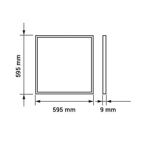 LED-Panel, 60x60 cm, 40 W, 4800 lm, UGR19, 4500 K
