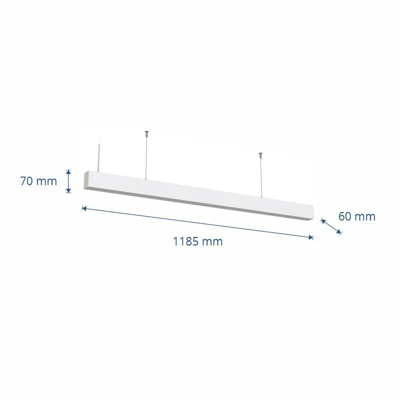 LED-Linear Büro-/Tresenleuchte, erweiterbar 40 W, 4000 K, weiß
