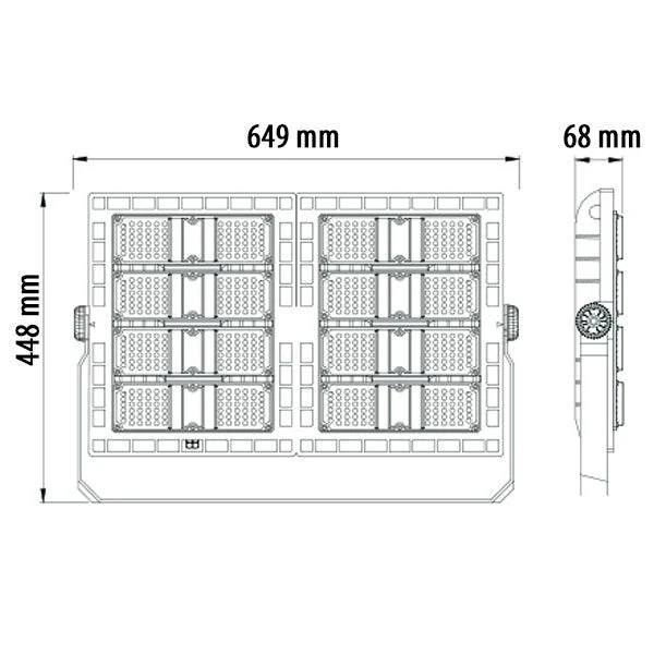LED-Stadion-Fluter, 480W, 100-240V, 5700K, IP65