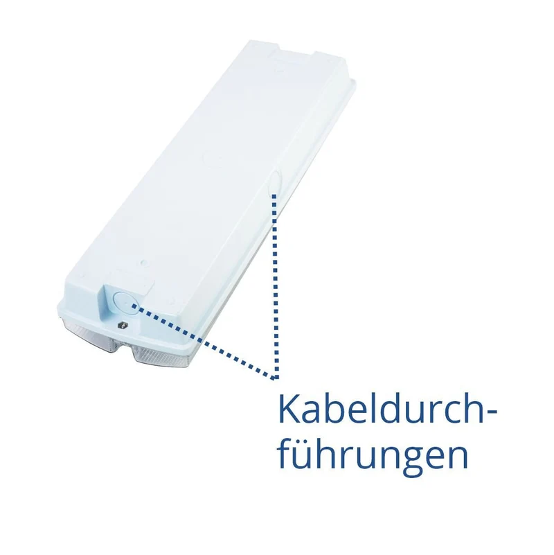 Fluchtwegleuchte mit Notstromakku, 3 h Notbetrieb, IP65