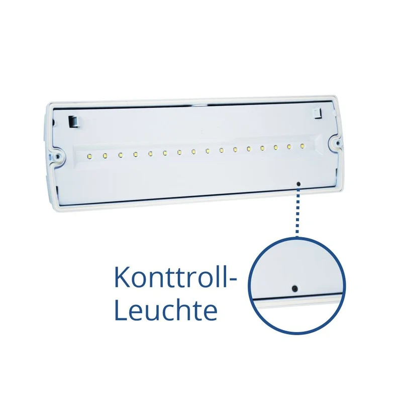 Fluchtwegleuchte mit Notstromakku, 3 h Notbetrieb, IP65
