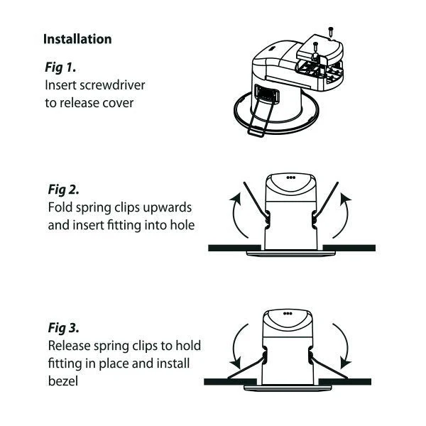 LED Einbaustrahler feuerbeständig, 6 W, 540 lm, 3000 K – dimmbar, IP65