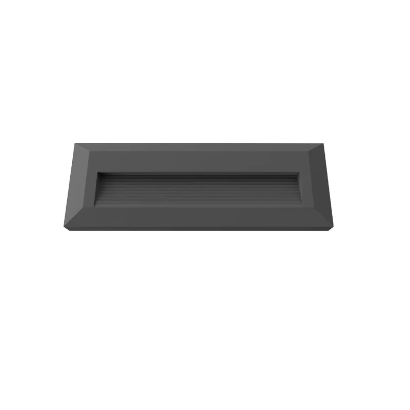 LED Stufenleuchte, 3 W, 100 lm, IP65, neutralweiß (4200K), schwarz, rechteckig
