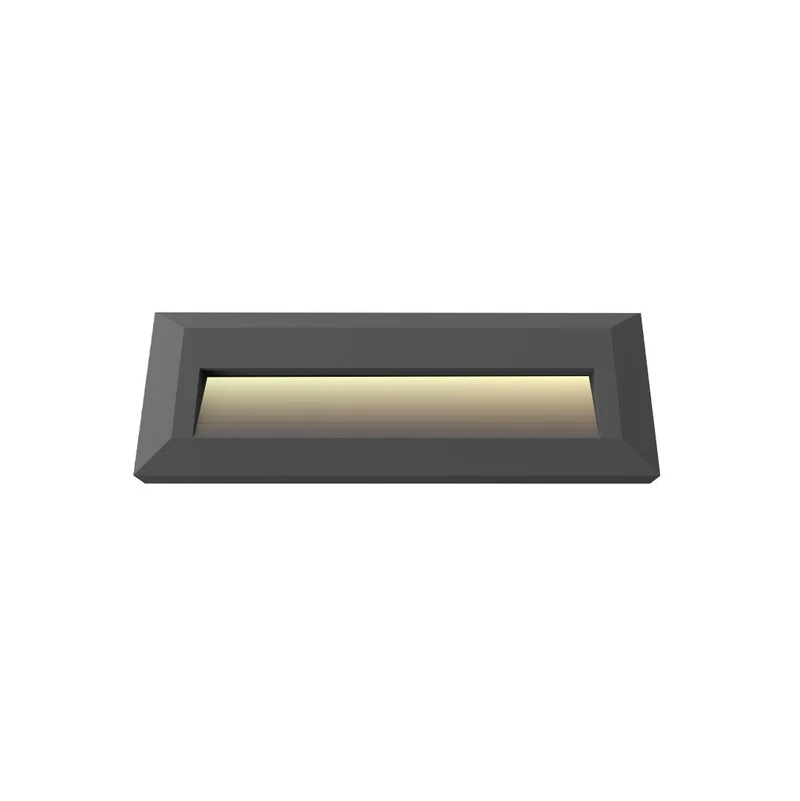 LED Stufenleuchte, 3 W, 100 lm, IP65, neutralweiß (4200K), schwarz, rechteckig