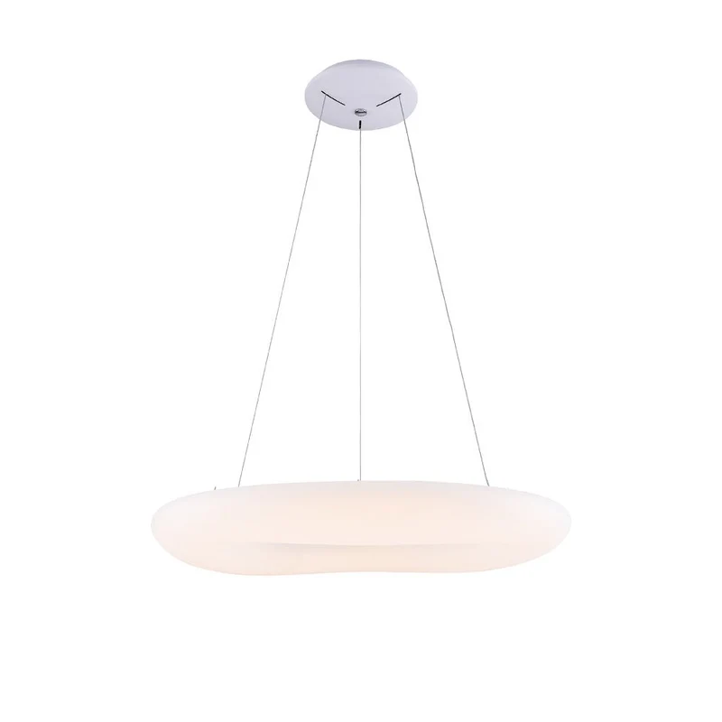 LED Hängeleuchte, Pendelleuchte, Deckenleuchte, 50W, 3500 lm, 3000K, Ø600mm, rund, sandweiß