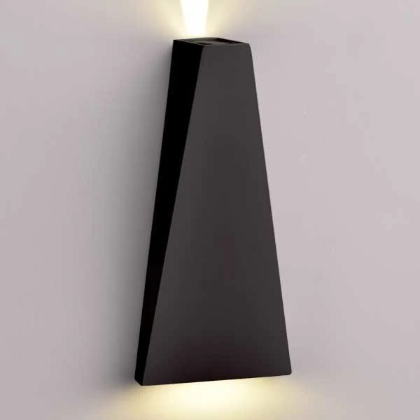 LED Wandleuchte, 6 W, 660 lm, 4000 K, IP54, schwarz