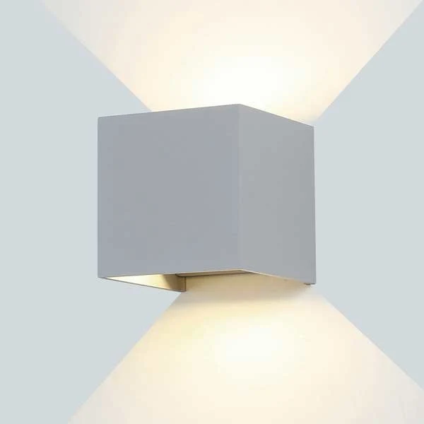 LED Wandleuchte, EPISTAR LED, 6W, IP54, 660 lm, grau, 4000K