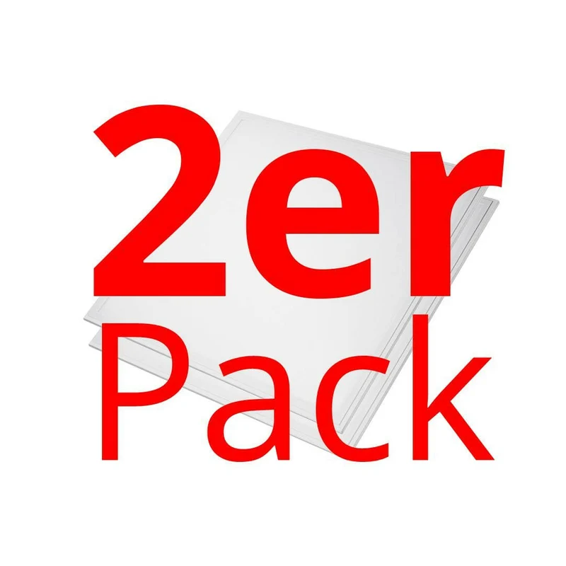 2er Pack LED Panel, 62x62 cm, UGR<19, 36W, 3600lm, 4000K