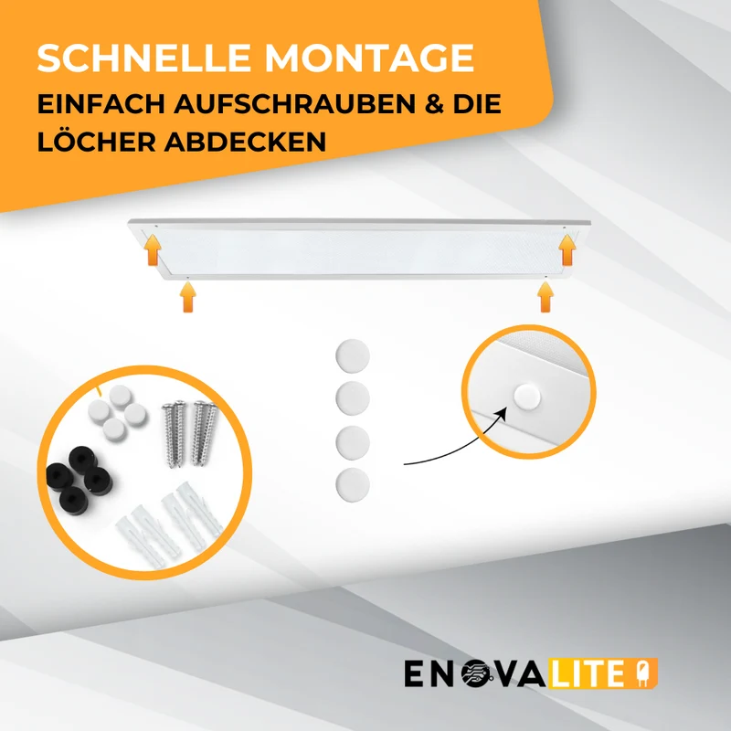 LED Aufbaupanel, 120x30 cm, 30 W, 3300 lm, 4000 K (neutralweiß)