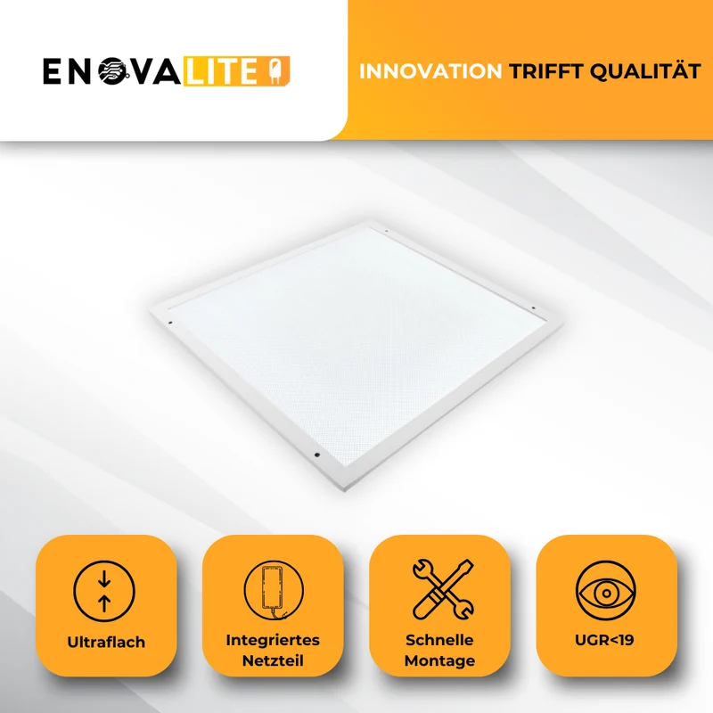LED Aufbaupanel mit Netzteil, 60x60 cm, 30 W, 3300 lm, 4000 K
