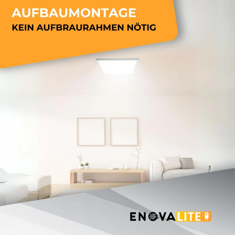 LED Aufbaupanel mit Netzteil, 60x60 cm, 30 W, 3300 lm, 4000 K