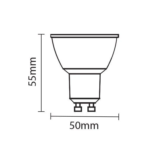 LED-Spot, GU10, 4W, 220VAC, 50°, COB, 4500K, dimmbar
