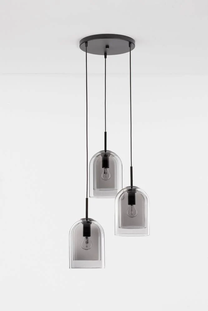 Velor Pendelleuchte E27 3-flammig Ø 30cm