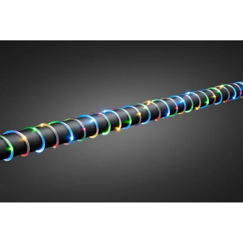 LED Mini Lichterschlauch 10m mit Lichtsensor Timer 130 bunte Dioden batteriebetrieben IP44