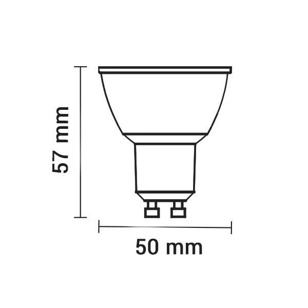 LED-Spot, GU10, 5W, 175-265VAC, 38°, SMD, 4500K