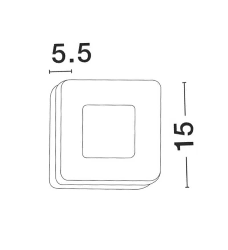 Tune LED Außenwandleuchte Quadratisch 3000K IP65