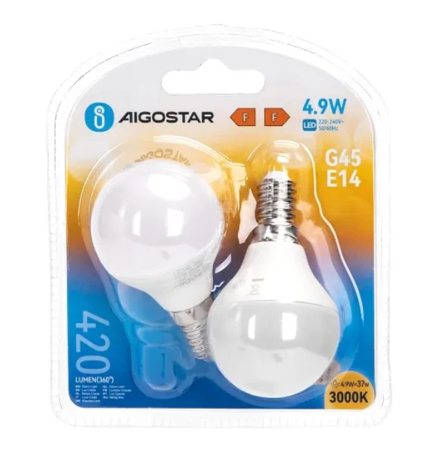 LED Leuchtmittel, E14, 4,9 W, 420 lm, 3000 K, 2 Stk.