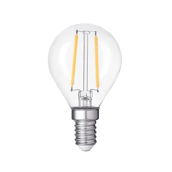 LED Filament Leuchtmittel E14, G45, 4 W, 400 lm, 2700 K, dimmbar