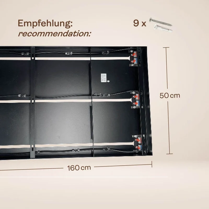s.luce Echos Esstischleuchte 8-flammig 160cm 2-reihig Ø 18/25cm