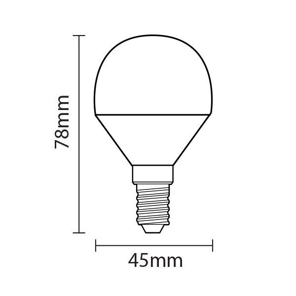 LED-Leuchtmittel, E14, 6W, 480lm, 6000K, Minibulb