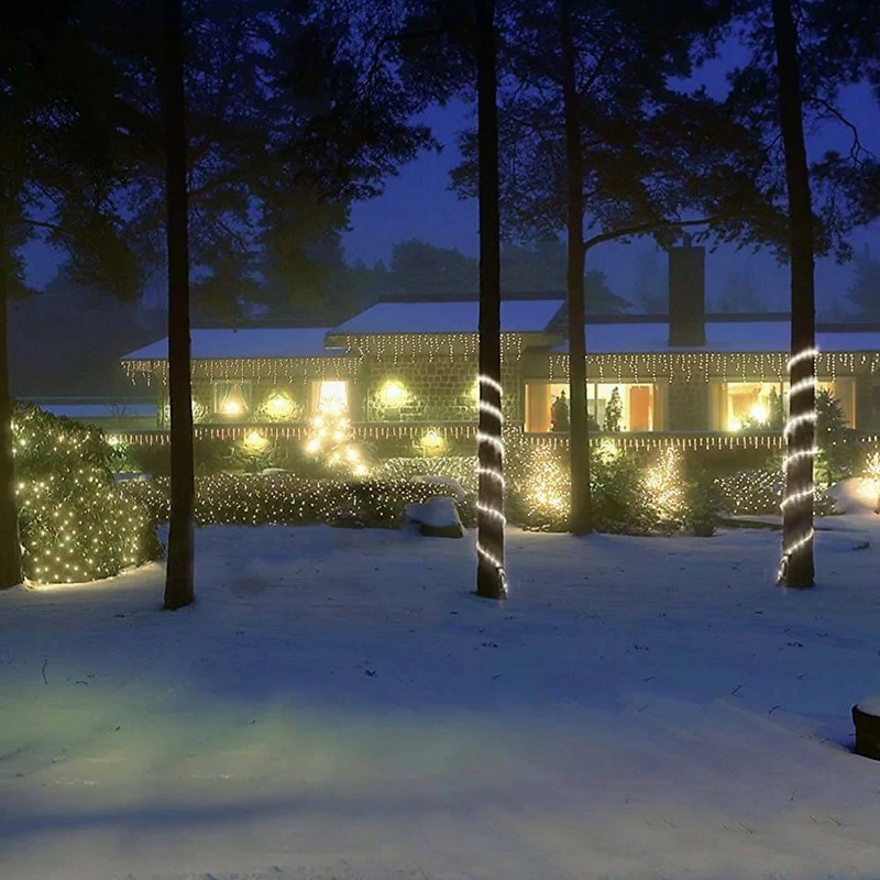 24V LED System Lichtervorhang mit 200 warmweißen LED