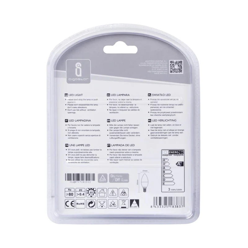 LED Leuchtmittel, E14, 3 W, 255 lm, 6500 K, 2 Stk.