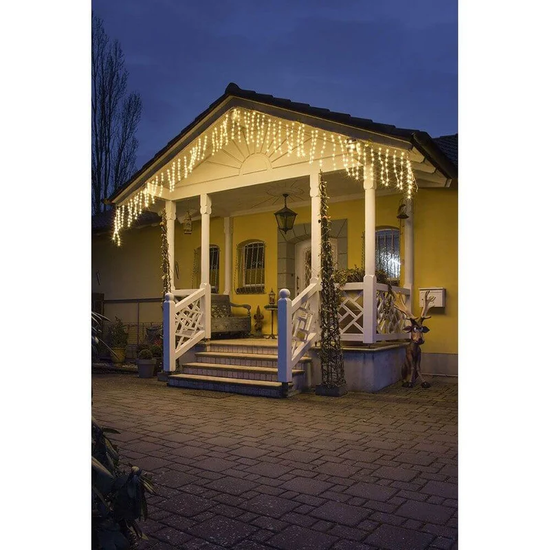 LED Dekoration variabel als Lichterkranz Lichtergirlande weiß 240 Warmweiße Dioden IP44