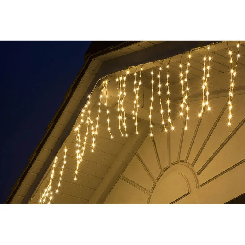 LED Dekoration variabel als Lichterkranz Lichtergirlande weiß 240 Warmweiße Dioden IP44
