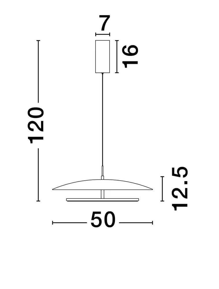 Olos LED Pendelleuchte 3000K Weiß,Chrom