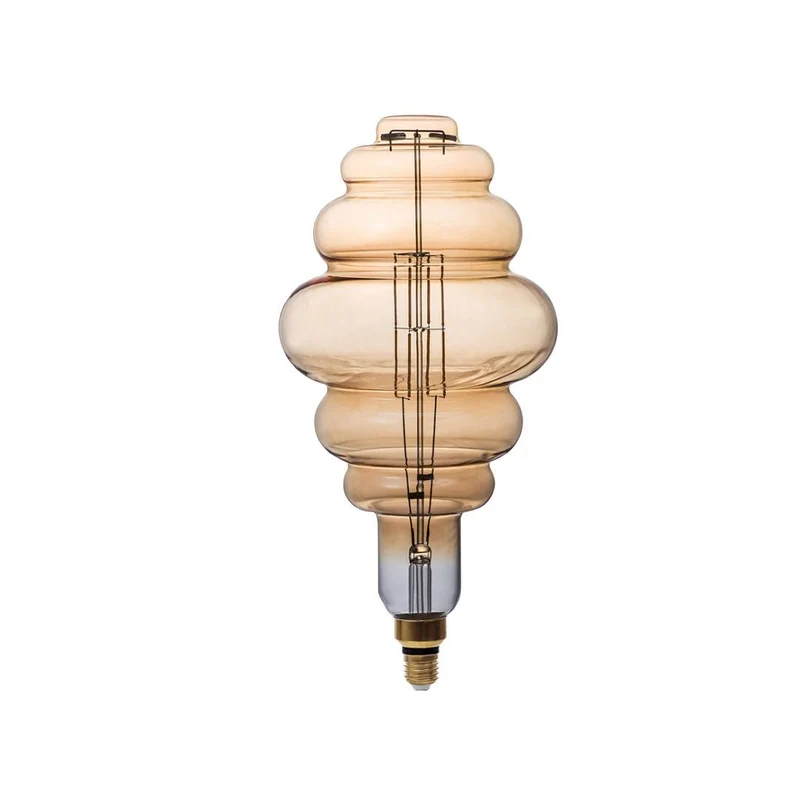 LED Filament Leuchtmittel, Vintage Lampe, BD200, gold, E 27, groß, Ø 200 mm, 8 W, 810 lm, dimmbar