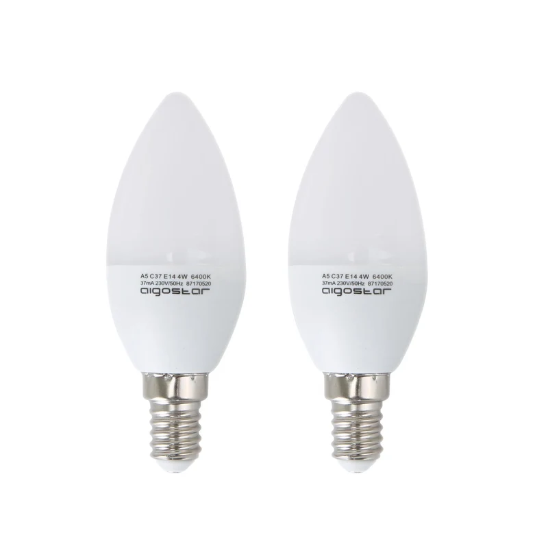 LED Leuchtmittel, E14, 6 W, 510 lm, 6500 K, 2 Stk.