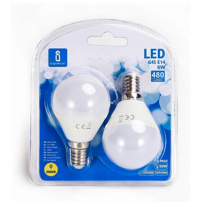 LED Leuchtmittel, E14, 6 W, 510 lm, 3000 K, 2 Stk.