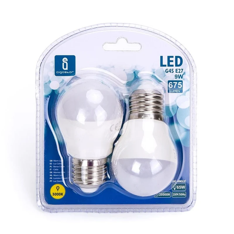 LED Leuchtmittel, E27, 9 W, 840 lm, 3000 K, 2er