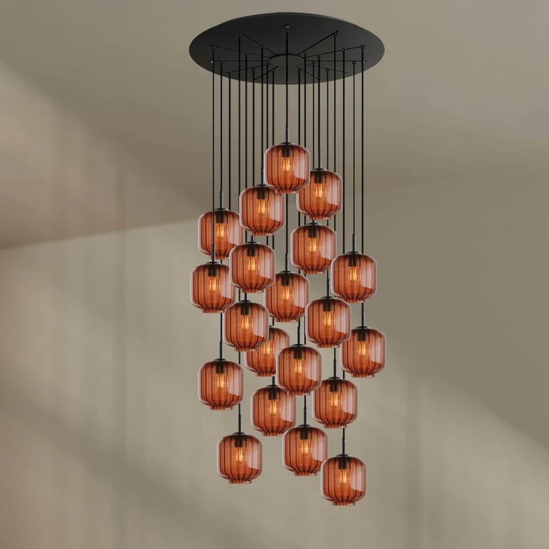 s.luce Velo Galerieleuchte 20-flammig Ø 120cm Baldachin Ø 20cm