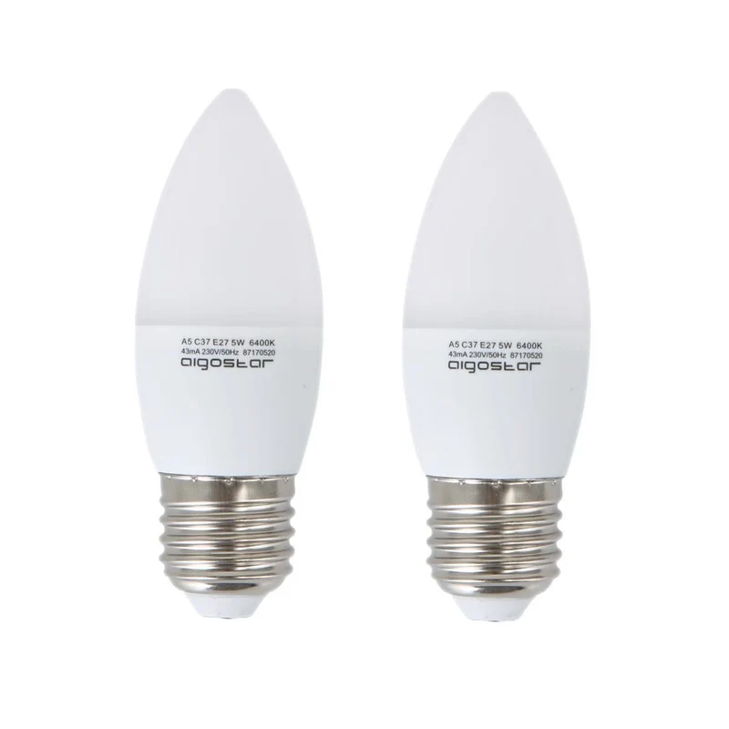 LED Leuchtmittel, E27, 6 W, 510 lm, 6500 K, 2er
