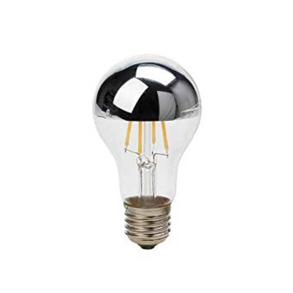 LED-Filament Leuchtmittel, E27, halb-silber, Ø 60 mm, 7 W, 800 lm, warmweiß